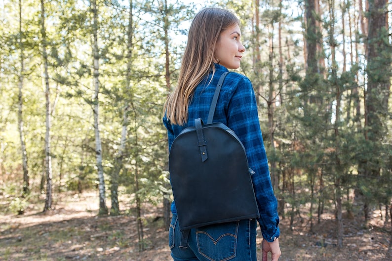 Leather bookbag,Womens backpack,College Rucksack,Backpack for school,Blue backpack,Hipster rucksack,Backpack women,Backpack for college