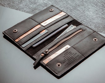 Leather wallet mens handmade, Long mens wallet custom, Engraved wallet men, Leather wallet mens personalized, Leather wallet men card holder