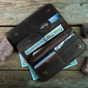 Carteras largas hombre,Cartera larga piel,Cartera hombre personalizada,Cartera bifold piel,Cartera piel grabada,Cartera larga personalizada