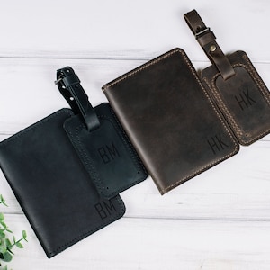 Etiquetas de equipaje y porta pasaporte personalizados, Funda de pasaporte y etiqueta de equipaje, Porta pasaporte familiar, Etiqueta de equipaje para señor y señora, Estuche para pasaporte