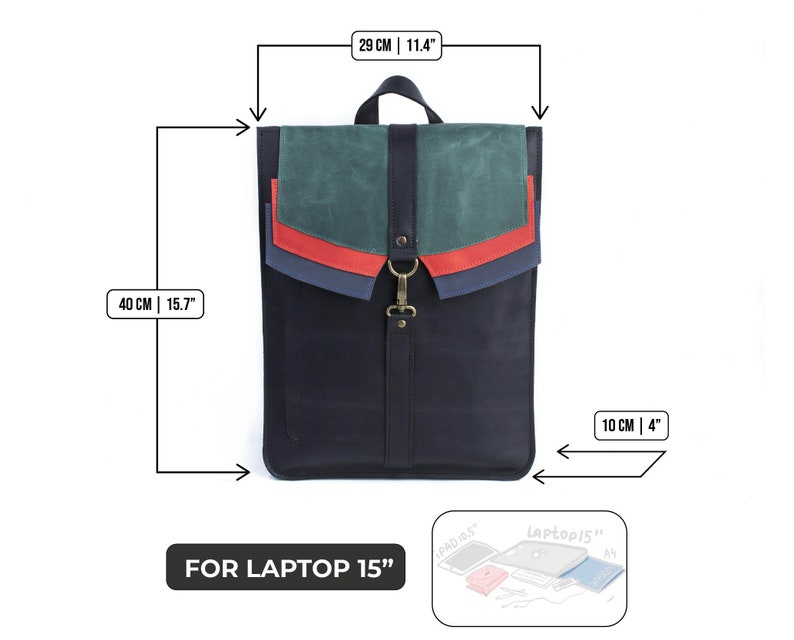 Three color backpack,Laptop backpack,School backpack,Leather backpack,Hipster backpack,Waterproof backpack,Leather backpack men,Rucksack image 2