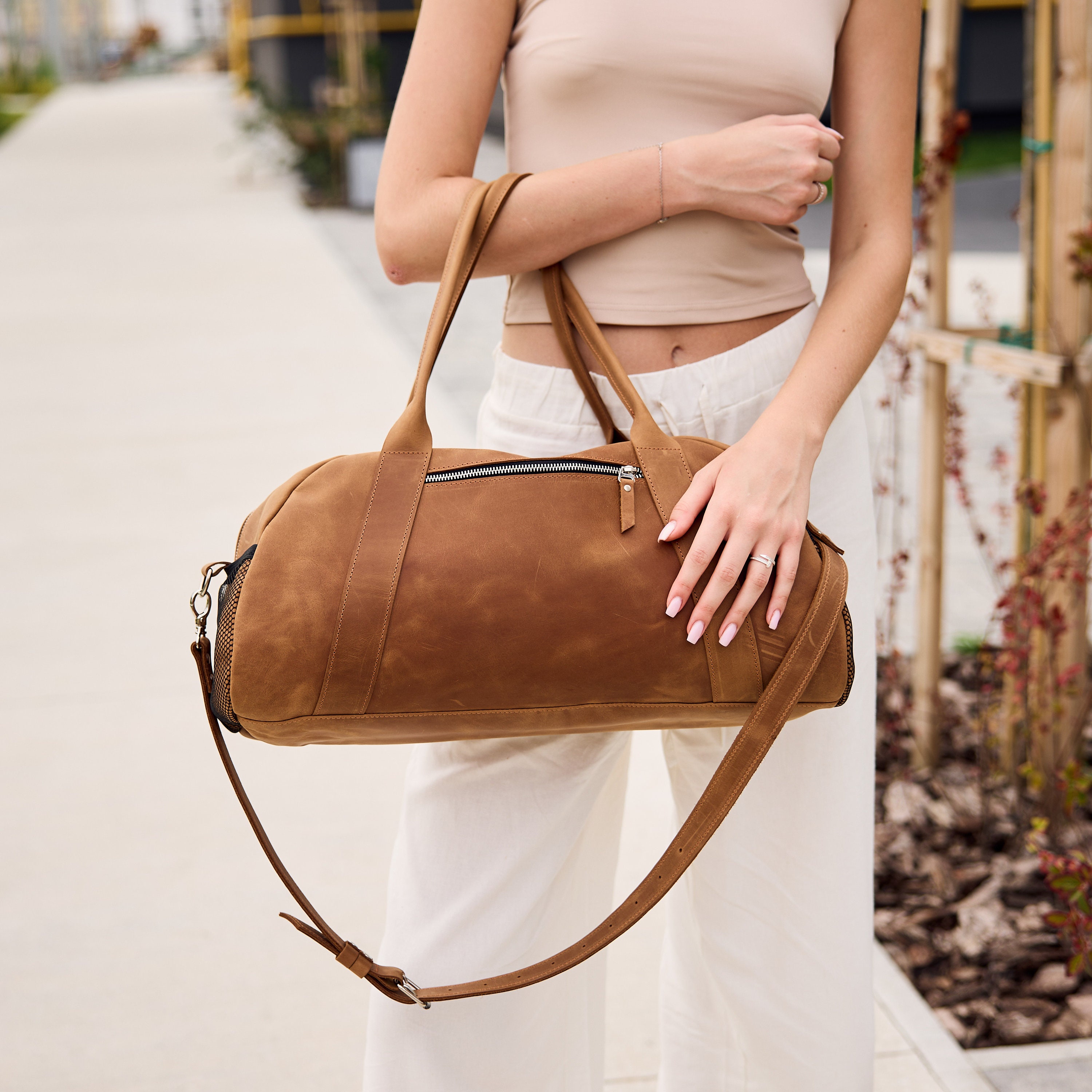 Bolsa deporte cuero sale