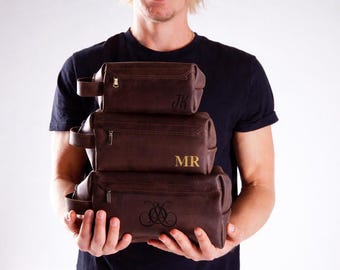 Dopp kit for men leather mens dopp kit mens leather toiletry bag mens toiletry bag unique gifts Wedding gift Groomsman gift ideas for men