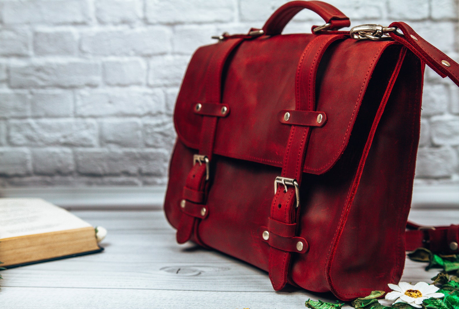 Leather Satchelleather Briefcaselaptop Bag Womenlaptop Etsy