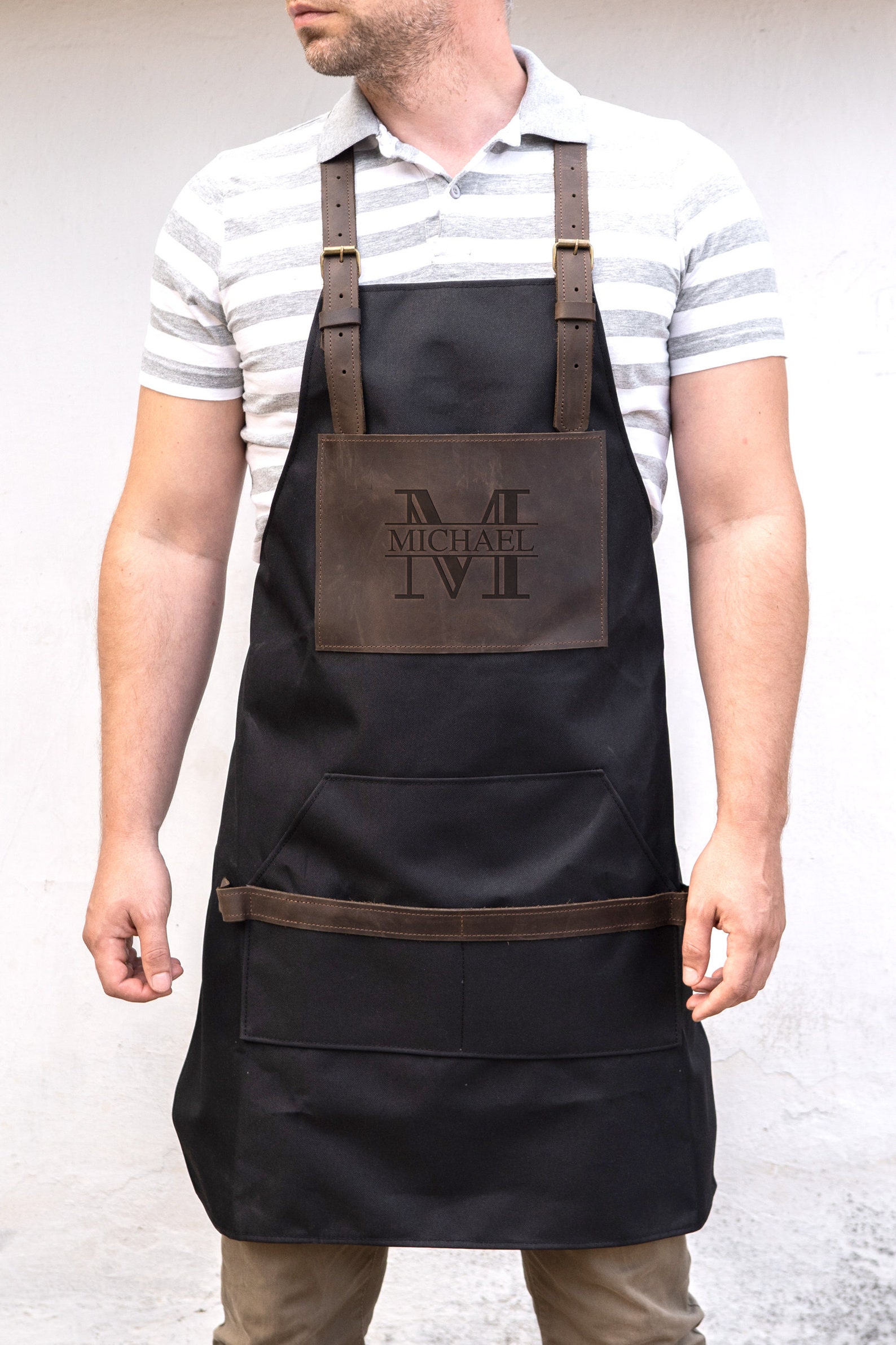 Personalized Apron With Logorestaurant Apronbartender Etsy