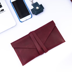 Sobre de dinero de cuero, Sobres de dinero personalizados, Sobre de efectivo de cuero, Cartera de sobre de cuero, Sobre de dinero de boda de cuero