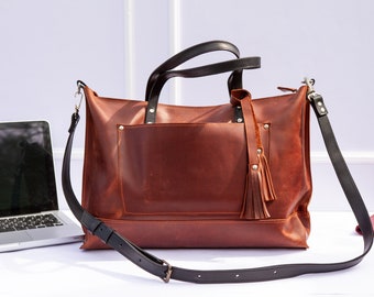 Laptop bag women,Leather satchel bag women,Monogram leather bag,Large leather tote,Leather laptop bag women,Leather laptop bag,Work bag