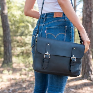 Sac à bandoulière en cuir, sac à bandoulière, sac en cuir moyen, cartable en cuir, sac messager pour homme, sac messager homme, mallette en cuir, sac pour ordinateur portable homme