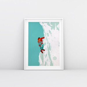 Scaling the Ice: Stunning Ice Climbing Poster