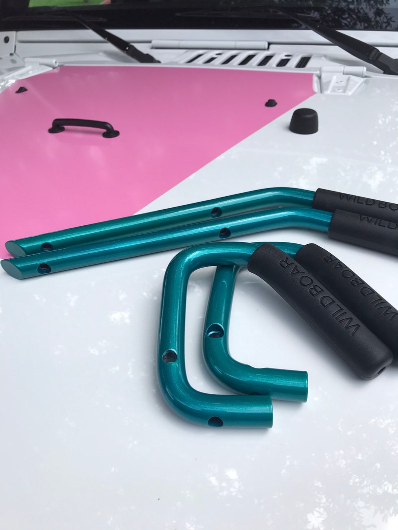 Jeep Wrangler JK Grab Handles Aqua