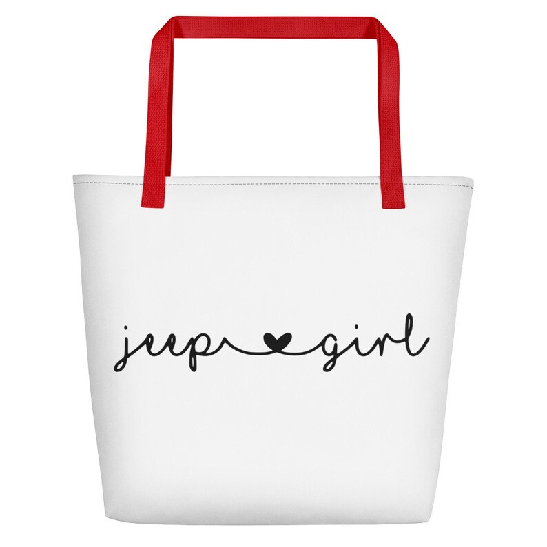 Jeep girl heart Beach Bag