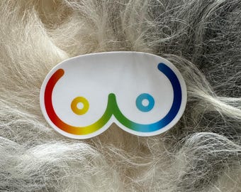 RAINBOW BOOBIE - waterproof sticker or magnet