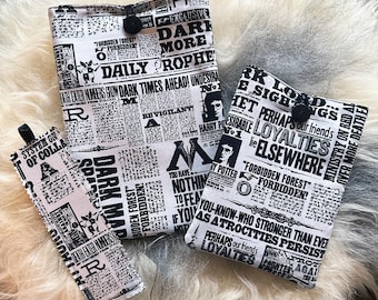 Daily Prophet - HARRY POTTER - Fabric Book - Kindle Sleeve - Bookmark