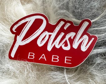 POLISH BABE - big waterproof sticker