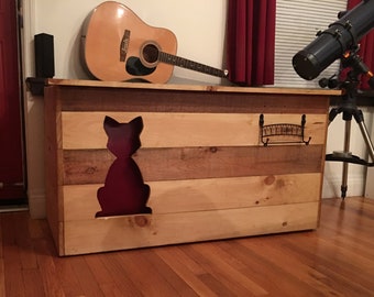 Reclaimed Wood Cat Litter Box