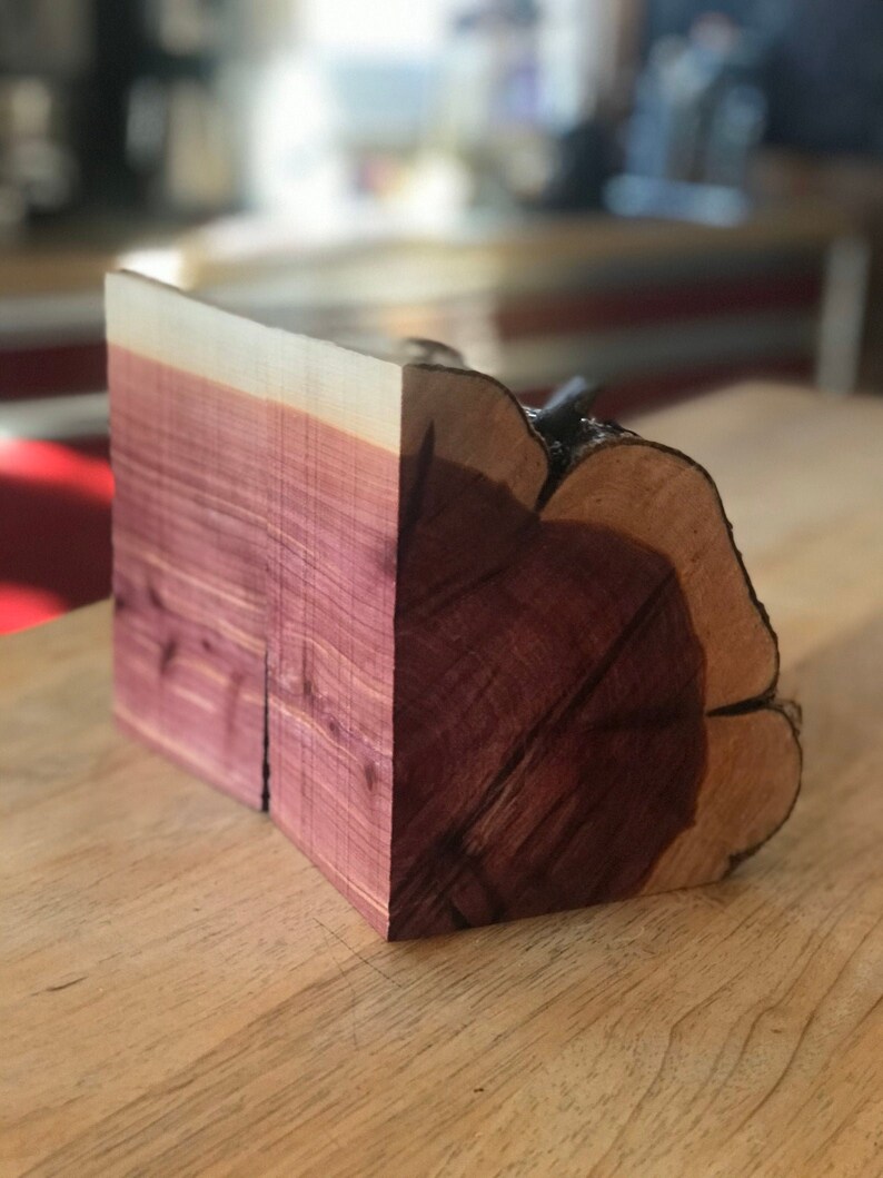 Bookends Raw Edge Bookends Custom Bookends Rustic Home Etsy