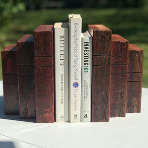 Book Shaped Bookends | Rustic Bookends | Weathered Decor | Gifts For Him | Gifts For Her | Library Decor  | Home Decor | Book Lovers