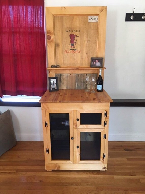 Wine And Whiskey Cabinet Wine Cabinet Reclaimed Door Etsy