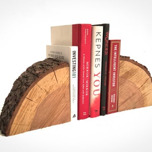 Bookends | Raw Edge Bookends | Custom Bookends | Rustic Home Decor | Rustic Decor | Office Decor | Book Lover | Minimalistic | Nature Lover