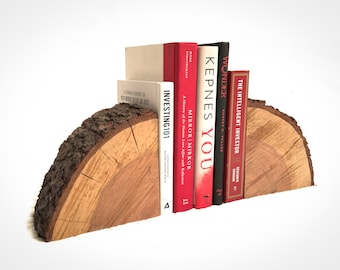 Bookends | Raw Edge Bookends | Custom Bookends | Rustic Home Decor | Rustic Decor | Office Decor | Book Lover | Minimalistic | Nature Lover