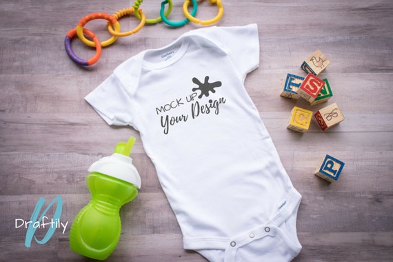 Onesie Mockup 101 Gerber White Short Sleeve Download Onesie Mockup 101 Gerber White Short Sleeve Download