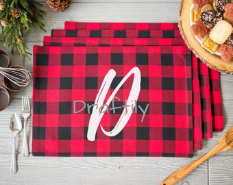 Download Buffalo Plaid Placemat Mockup Photo Buffalo Plaid Walmart Placemat Christmas Winter Gray Mock Up Background Photo Styled Stock Photo Mock Ups Art
