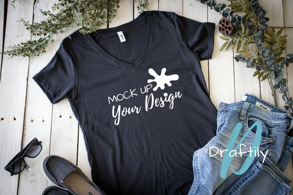 Next Level Ideal V 1540 T-Shirt Mockup Black