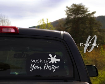 Download Window Decal Mockup Mock Up Truck Car SUV Rear Window | Etsy