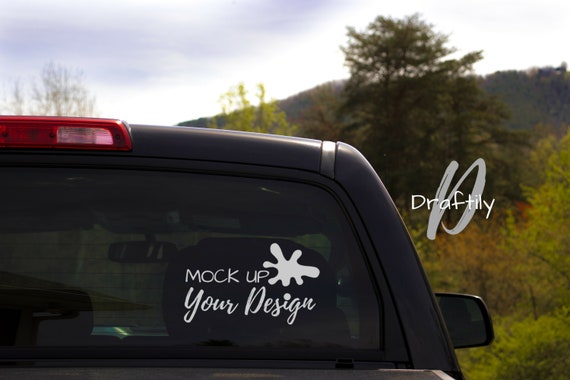 Download Window Decal Mockup Mock Up Truck Car Suv Rear - Free Imac Mockups PSD Download