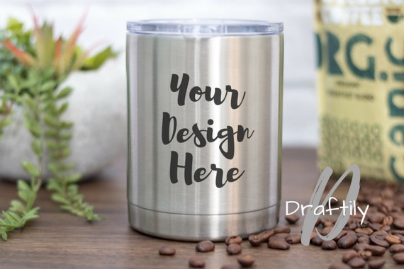 Photo Stainless Steel Tumbler Mockup Rtic 10 Oz