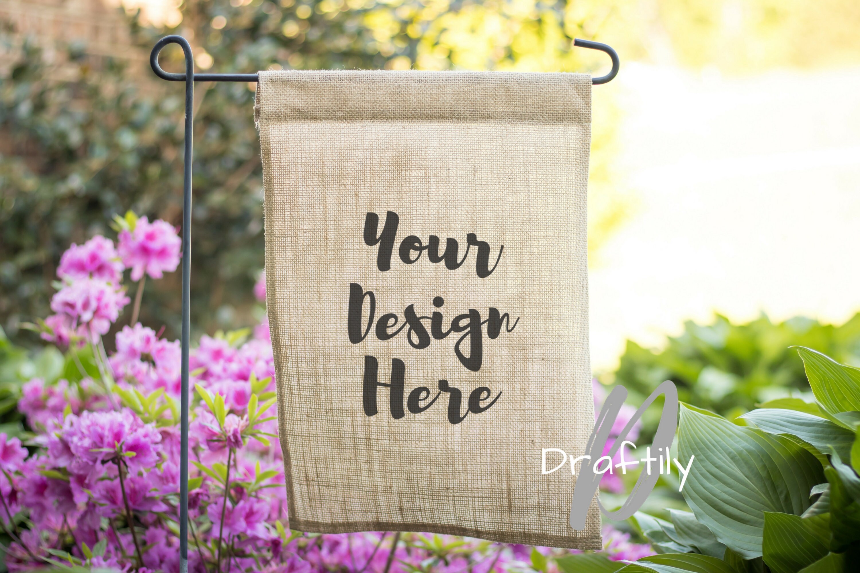 PHOTO Burlap Garden Flag Mockup Photo Flag Burlap Garden Etsy