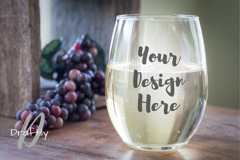 Download PHOTO Stemless Wine Glass Mockup 105 Dollar Tree Stemless ...