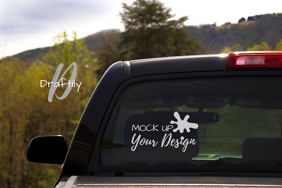 Download Window Decal Mockup Mock Up Truck Car SUV Rear Window | Etsy