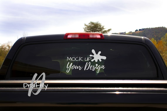 Download Window Decal Mockup Mock Up Truck Car SUV Rear Window | Etsy