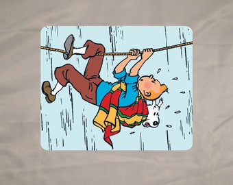 Tapis souris rectangulaire tintin imprimé lavable