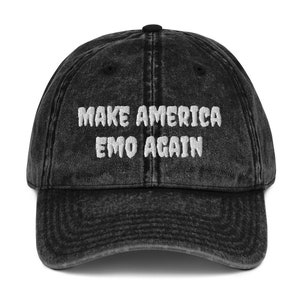 Make America Emo Again distressed buckle hat