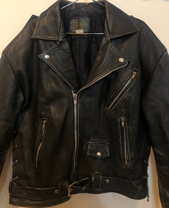 Harley Davidson Embroidered Leather Jacket - Etsy