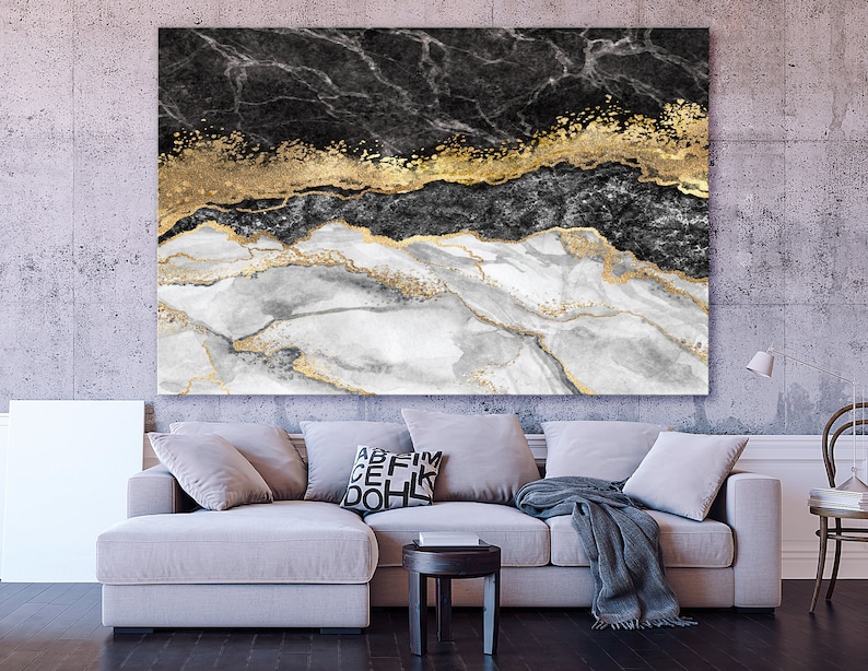 Marble And Gold Foil Mixing Acrylic Alcohol Ink Art Abstract Background Fluid Art Painting Fashionable Stone Modern Wall Decor
