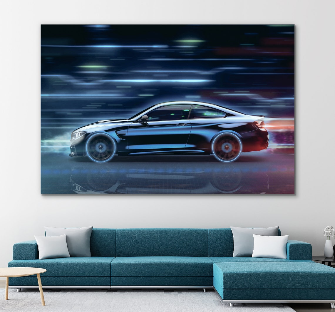 Sports Car Luxury Stylish Car Decor Framed Wall Art Etsy
