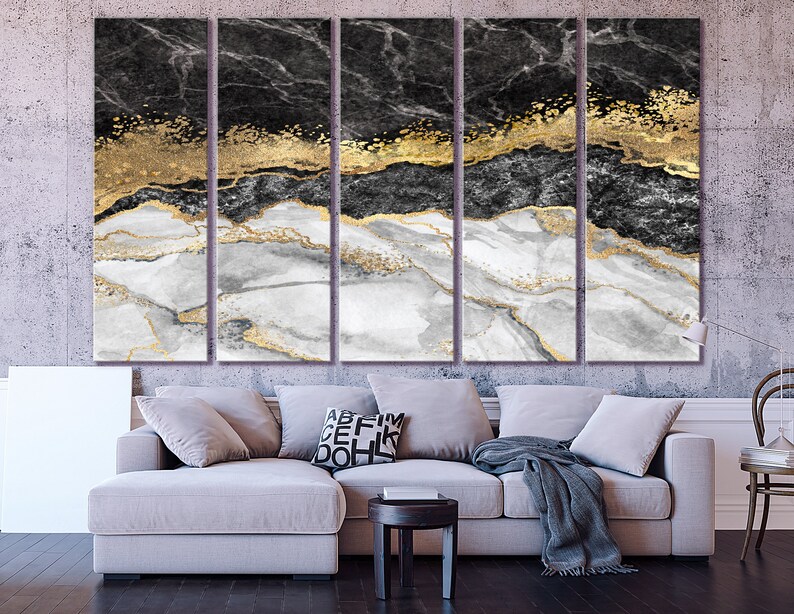 Marble And Gold Foil Mixing Acrylic Alcohol Ink Art Abstract Background Fluid Art Painting Fashionable Stone Modern Wall Decor