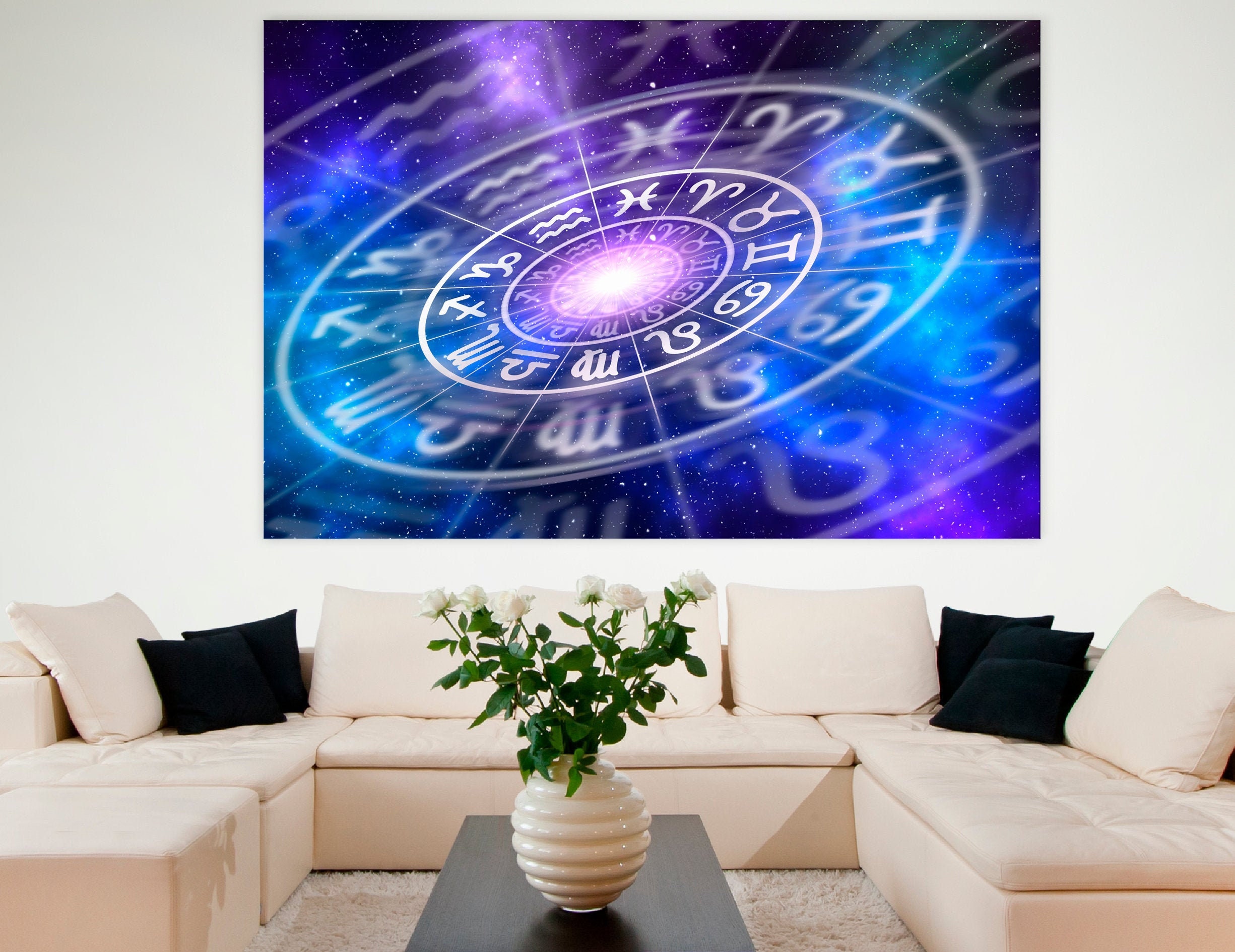 ZODIAC ART PRINTS Extra Large Canvas Wall Art Printable Etsy