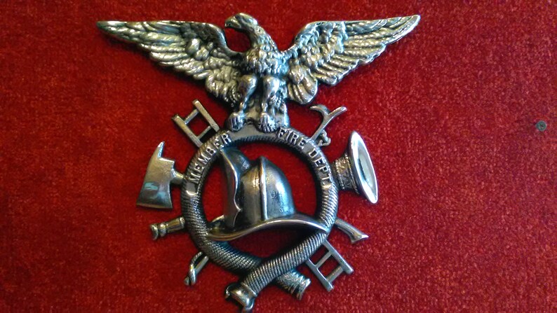 Firefighter Scramble with Helmet Center and Eagle Top Etsy