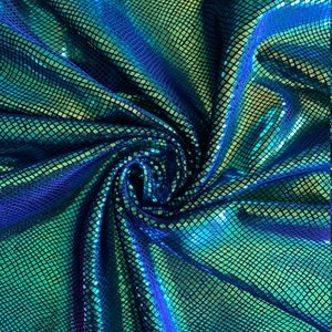 Veludo iridescente Python – Tecido elástico de veludo de pele de cobra – Várias cores – Tecido de veludo de pele de cobra por quintal – Tecido de veludo metálico