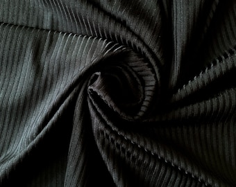 Recycled Ribbed Jersey Knit Fabric - Jersey Lomellina Renew Folk - Econyl Rib Knit Jersey Fabric For Swimwear