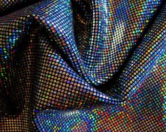 Digital Hologram - Stretch Stoff mit Hologramm Folie - Meterware