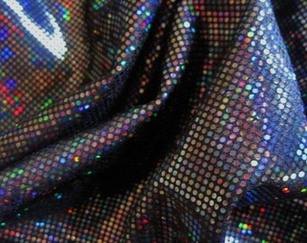 Shattered Glass Hologramm Stretch Stoff - Mehrere Farben - lose auf Lager
