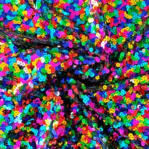 Drumroll - Full coverage sequin stretch fabric - Multiple Colors - Fabric by the Yard