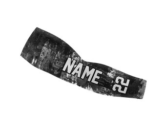 Black White Camo Arm Sleeve, Personalized Arm Sleeve, Custom Arm Sleeve, Adult and Youth sizes