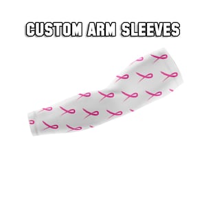 Breast Cancer Arm Sleeve, Custom Arm Sleeve, Personalized Arm Sleeve, Compression Arm Sleeve, Adult and Youth sizes