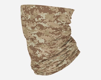 Army Desert Pixel Camo Neck Gaiter Face Mask Face Cover Scarf